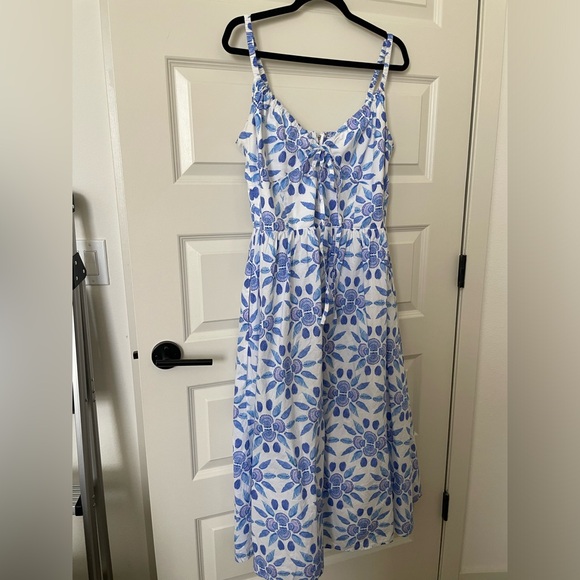 XL Hill House Juliana Dress in Blue Shell Mosaic - Picture 2 of 6